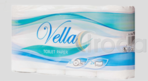 Vella toalettpap&iacute;r 8 tekercs 250 lap 2 r&eacute;tegű 100% cellul&oacute;z