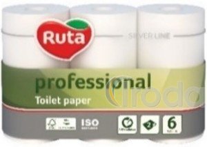 Ruta Professional toalettpapír 6 tekercs, 500 lap/tek, 2 rétegű 100% cellulóz