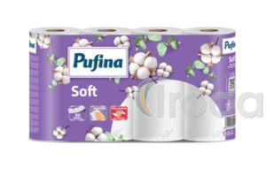 PUFINA Soft pap&iacute;rt&ouml;rlő 4 tekercs 50 lap 2 r&eacute;tegű (2*20gr)