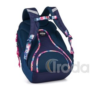 P+P OXY SPORT Flowers Blue Diák hátizsák + tolltartó  8-39725E