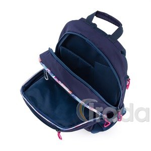 P+P OXY SPORT Flowers Blue Diák hátizsák + tolltartó  8-39725E