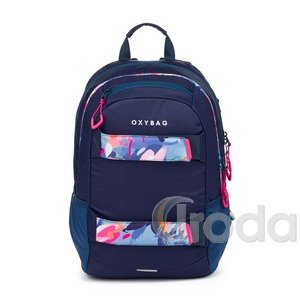 P+P OXY SPORT Flowers Blue Diák hátizsák + tolltartó  8-39725E
