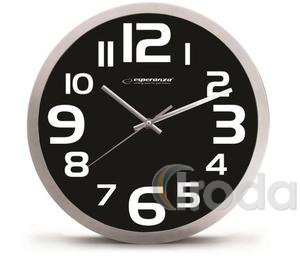 Falióra Esperanza Zürich, 25cm, ezüst keret, fekete számla, fehér számok