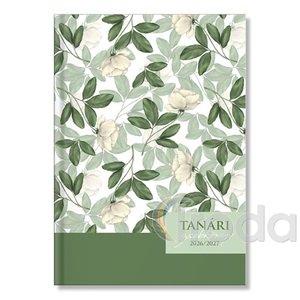 Tan&aacute;ri zsebk&ouml;nyv A5, Bloom mint&aacute;s papir bor&iacute;t&oacute;val 2026/2027. tan&eacute;vre