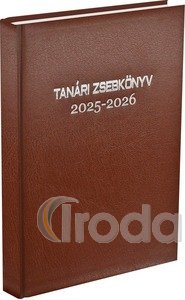 Tanári zsebkönyv A5, barna 2025/2026 tanévre