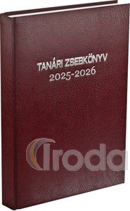 Tanári zsebkönyv A5, bordó borítóval, 2024/2025 tanévre