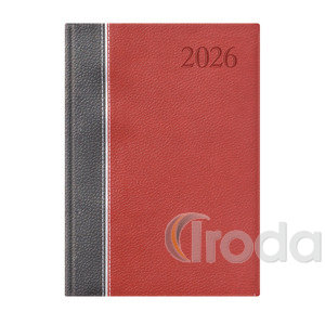 Agenda A5 napi Top Timer Groovy antracit-ezüst-bordó borítóval, fehér lap 2026.év