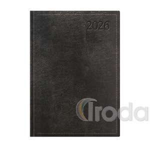 Agenda A4 heti feketeborítóval, fehér lap,  2026.év