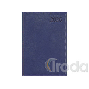 Agenda A5 heti Top Timer Traditional kék borítóval, fehér lap,  2026.év