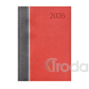 Agenda B5 heti Top Timer Groovy antracit-ezüst-bordó borítóval, fehér lap 2026.év