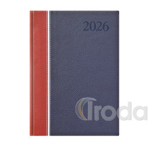 Agenda B5 heti Top Timer Groovy bordó-fehér-kék borítóval, fehér lap 2026.év
