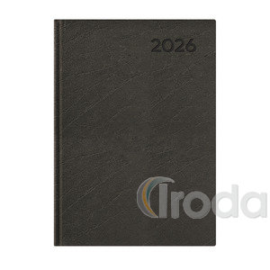 Agenda B5 heti Top Timer Economic fekete borítóval, fehér lap 2026.év