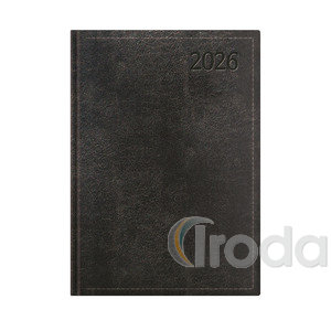 Agenda B5 heti Top Timer Traditional fekete borítóval, fehér lap 2026.év