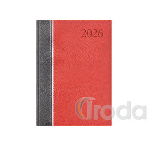 Top Timer Groovy A5 napi naptár, antracit-ezüst-bordó boritó, fehér lapok 2026.év
