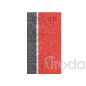 Zsebnaptár Top Timer Groovy heti antracit-ezüst-bordó, álló elrendezés, fehér lapok 2026.év