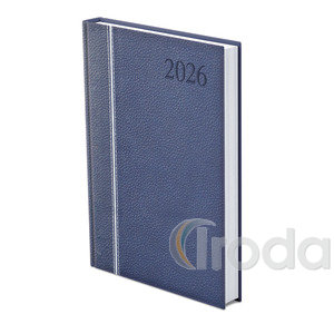 Agenda A5 napi Top Timer Groovy kék-ezüst-kék borítóval, fehér lap 2026.év