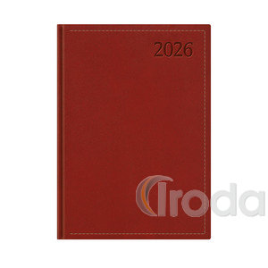 Agenda B5 heti Top Timer Traditional bordó borítóval, fehér lap 2026.év