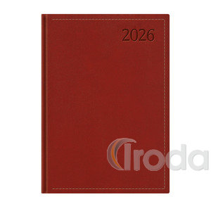 Top Timer Traditional Agenda B5 napi bordó borítóval, fehér lap 2026.év