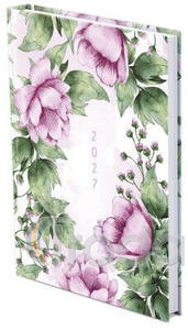 Agenda B5 heti Top Timer Joy Hibiszkusz UV, feh&eacute;r lap