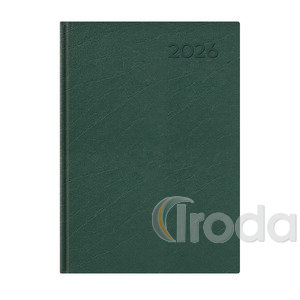 Agenda B5 heti Top Timer Economic zöld borítóval, fehér lap 2026.év