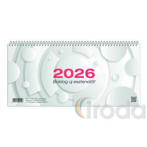 24TA irodai asztali naptár, hátlap nélkül, 2026. év