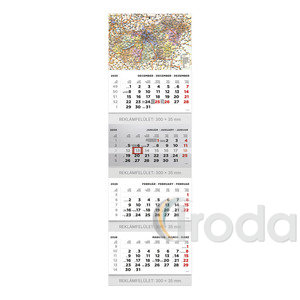 Speditőr naptár Top Timer , Magyarország fejjel, 4tömb / 4hónap, 320x1065mm,  2026.év