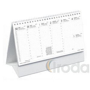Asztali naptár Top Timer T055 fehér tömbös, álló karton hátlappal, 240x128mm,  2026.év