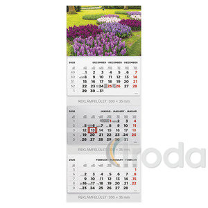Speditőr naptár Top Timer Kert, 3 tömb / 3 hónap, 320x852mm,  2026.év