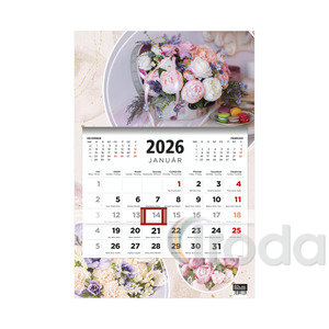 TopTimer T081 speditőr naptár 1 tömb/1 hónap, Virágok, 315x470mm,  2026.év