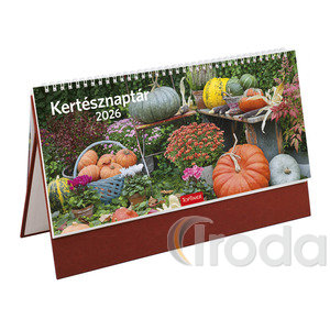 Asztali naptár Top Timer Impresszionisták, fehér tömbös, álló, bordó műbőrbevont karton hátlappal, 325x155mm,  2026.év