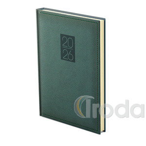 Top Timer Classic B5 heti agenda, zöld borító, chamois lapok, 170mm x 245mm,  2026.év