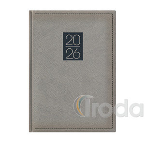 Top Timer Classic B5 heti agenda, szürke borító, chamois lapok, 170mm x 245mm,  2026.év