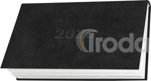 Zsebnaptár fekvő, fehér lapokkal fekete borító, 2026 év