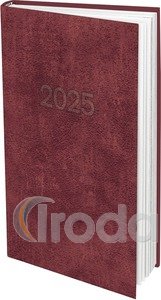 Zsebnaptár, álló, fehér lapokkal bordó 2025.év