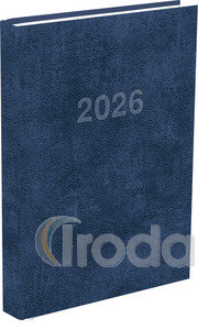 Határidőnapló,Agenda B5 heti beosztású naptár, kék borítóval 165x235 mm, 144 oldal, 2026.év
