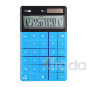 Deli 01589 számológép asztali 12 digit,, kék