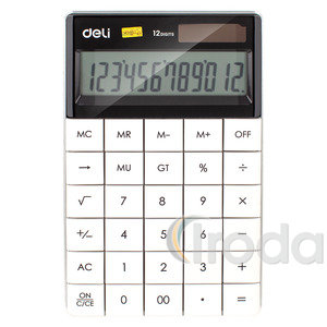 Deli 01589 számológép asztali 12 digit,, fehér