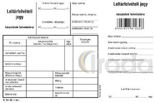 Leltárfelvelvételi jegy készletek felvételére 100 lapos tömb A/5 fekvő