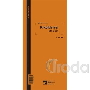 Pátria Kiküldetési utasítás (belföldi) 50 lapos tömb 140x285 mm