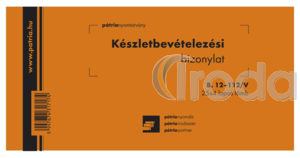 Készletbevételezési bizonylat 25x4 fekvő B.12-112/V Pátria