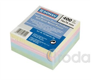 Öntapadós jegyzettömb 75x75 neon 400lap DONAU pasztell mix