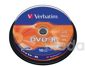 Verbatim DVD-R 16x, 10db/henger (AZO)