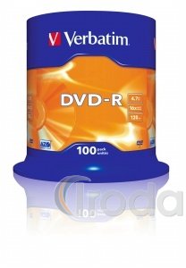 Verbatim DVD-R 16x, 100db/henger (AZO)