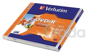 Verbatim DVD-R 4,7 GB, 16x, normál tokban, szélesen nyomtatható, matt, 'ID'