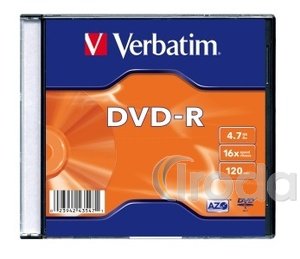 Verbatim DVD-R 16x, vékony tokban (AZO)