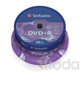 Verbatim DVD+R 4,7 GB 16x, 25db/henger (AZO)