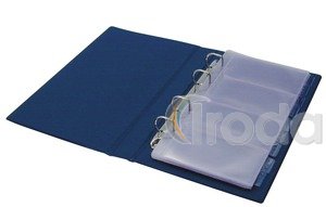 Névjegykártyatartó Panta Plast 200 db-os, gyűrűs, fekete
