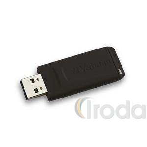 Pendrive, 32GB, USB 2.0, 10/4MB/sec, VERBATIM PinStripe, fekete
