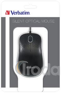 Eg&eacute;r, vezet&eacute;kes, optikai, norm&aacute;l m&eacute;ret, USB, VERBATIM Silent, fekete